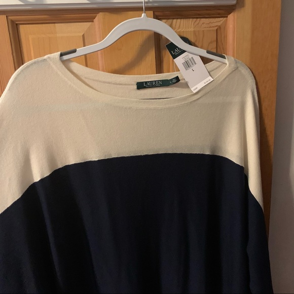 Ralph Lauren Navy/Ivory Sweater Dress - Never Worn - Picture 3 of 5